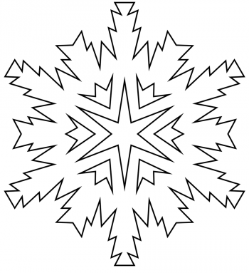 Снежинка со звездочкой в центре
