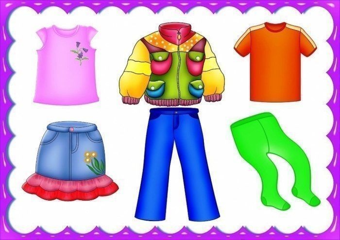 Одежда - картинка для детей