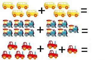 Примеры с машинками, поездами и тракторами для детей 6 лет