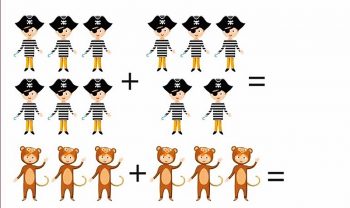 Примеры с пиратами и обезьянами для детей 6 лет