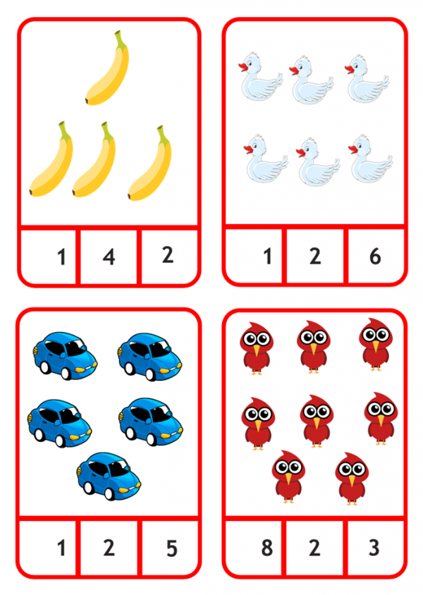 Считаем предметы до восьми для детей 4 года 8212 Все для детского сада