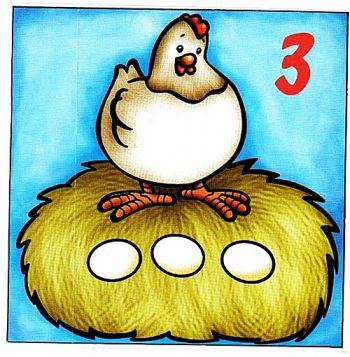 Курочка и три яйца