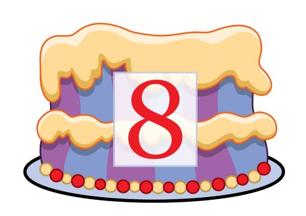 Торт с цифрой восемь для дидактической игры по математике