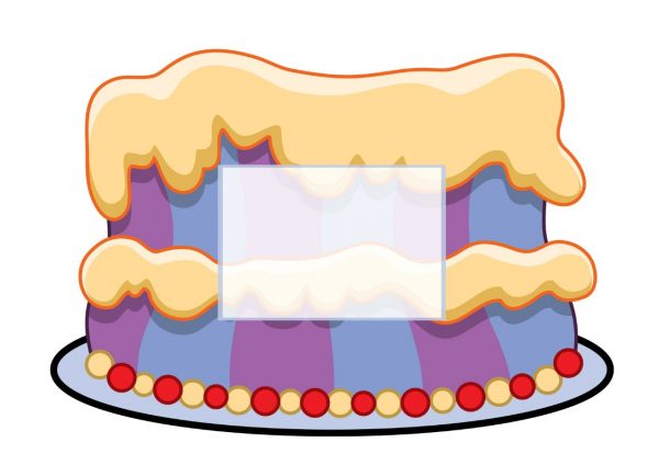 Карточка с тортом для создания примеров на урок математики