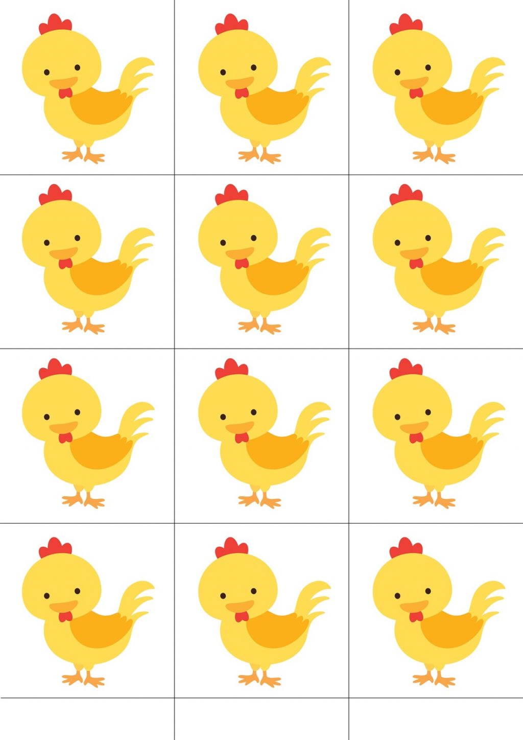Карточка с цыплятами